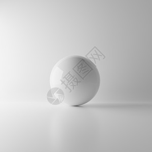 带对象回家光滑闪亮的带照明和阴影白色背景上抽象白色反射球体真实模型概念单几何对象3D插图渲染闪耀设计图片