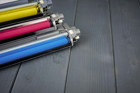 技术充值兼容的3个用过墨粉盒彩色激光打印机灰木底色本用于回收利图片