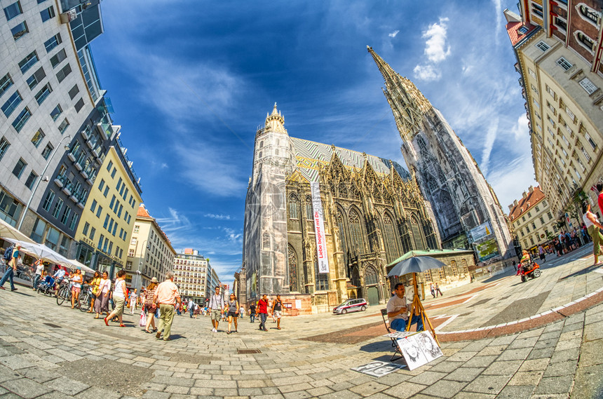 全景访问维也纳市中心旅游者每年吸引10万人校对Portnoy201年7月至20年7月图片