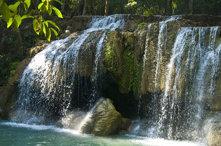 河亚拉旺公园瀑布的一部分异国情调风景图片