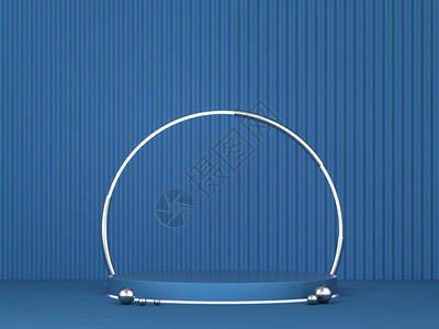 鬼步舞极简主义易讲台舞光拱作为产品设计展示的灯塔最小场景3d插图步空的设计图片