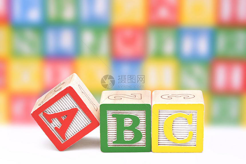 积木字母abc图片