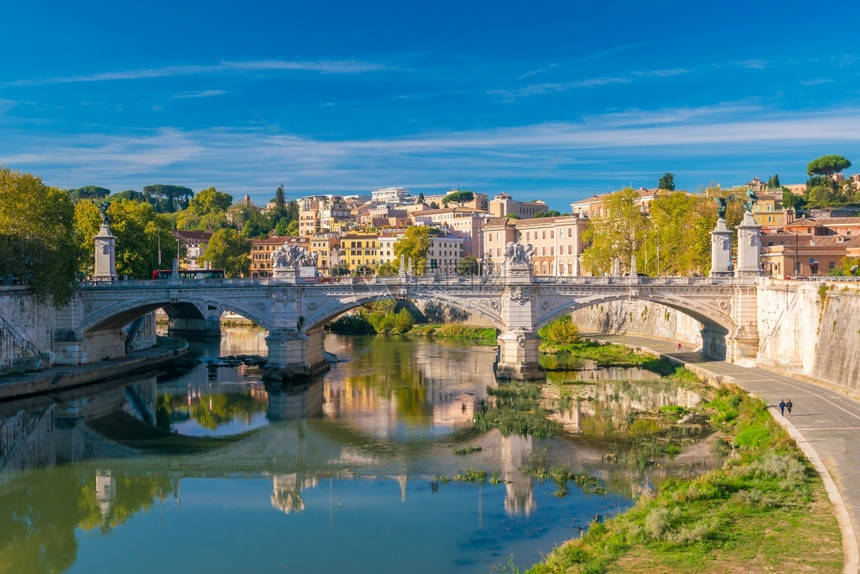 旧城罗马意大利市天线欧洲城桥意大利语图片