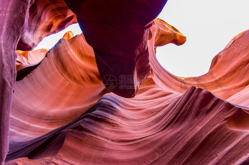 美国亚利桑那州Page附近纳瓦霍保留地的AntelopeCanyon结石沙漠旅行图片