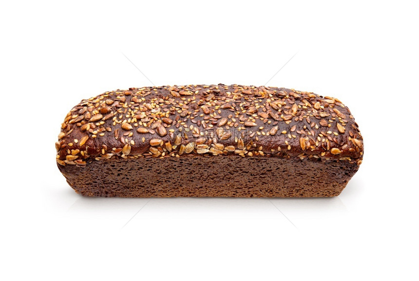 最佳Rye面包以白色背景孤立的Rye面包健康市场图片