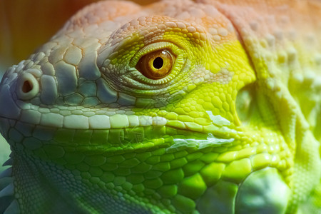 鬣蜥Iguana关闭大型动物肖像照片爬虫绿色图片