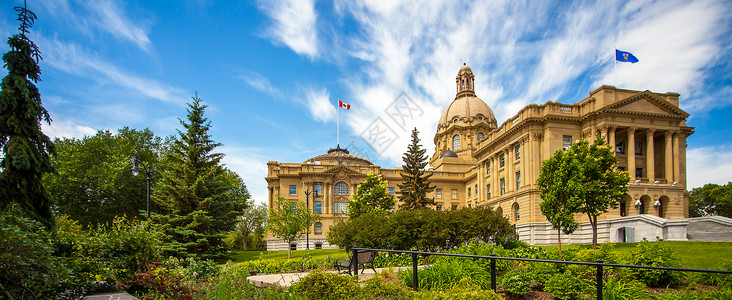 州长加拿大艾伯塔省埃德蒙顿建筑全景照片背景
