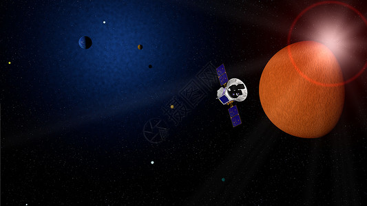 明亮的穿越空间探索外行星3D图例的太空望远镜TESS该望远镜通过空间穿梭搜索外行星3D插图苔丝发现设计图片