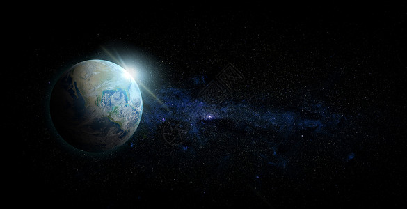 美国国家地理空间情报局旅行由美国航天局提供的这幅图像元素空间背景上日出的行星地球仙女座辉光设计图片