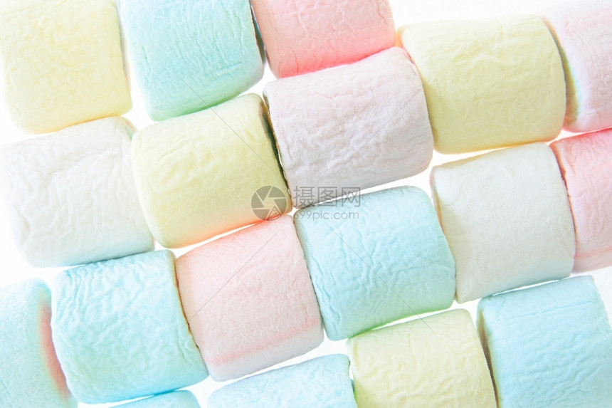 彩色棉花糖背景粉彩甜的重点图片