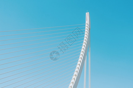 建筑的白空抽象桥架结构城市的基础设施图片