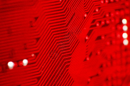导电的红色通讯芯片纹路设计图片