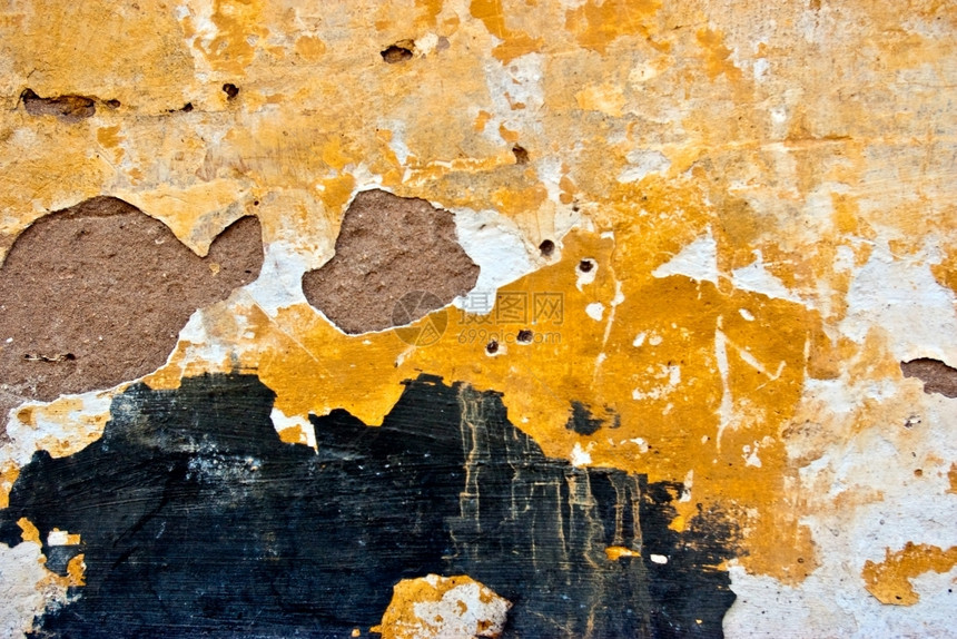 Grunge古老的水泥底旧板状墙Grungy混凝土旧纸面墙抽象的复古具体图片