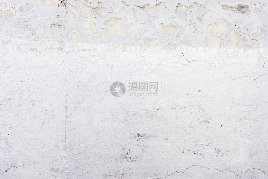 Grunge白色底面水泥旧纹理墙Grungy白色混凝土壁背景生锈的破裂垃圾摇滚图片