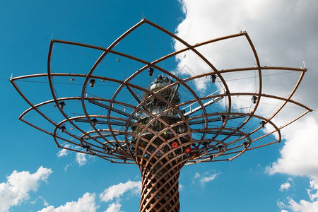 意大利语当代的建造2015年意大利米兰环球博览会展厅生命塔树图片