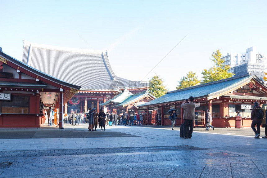 亚洲人浅草东京日本维也纳2016AssakusaSensoji是著名的圣殿所有人都要去旅行宗教图片