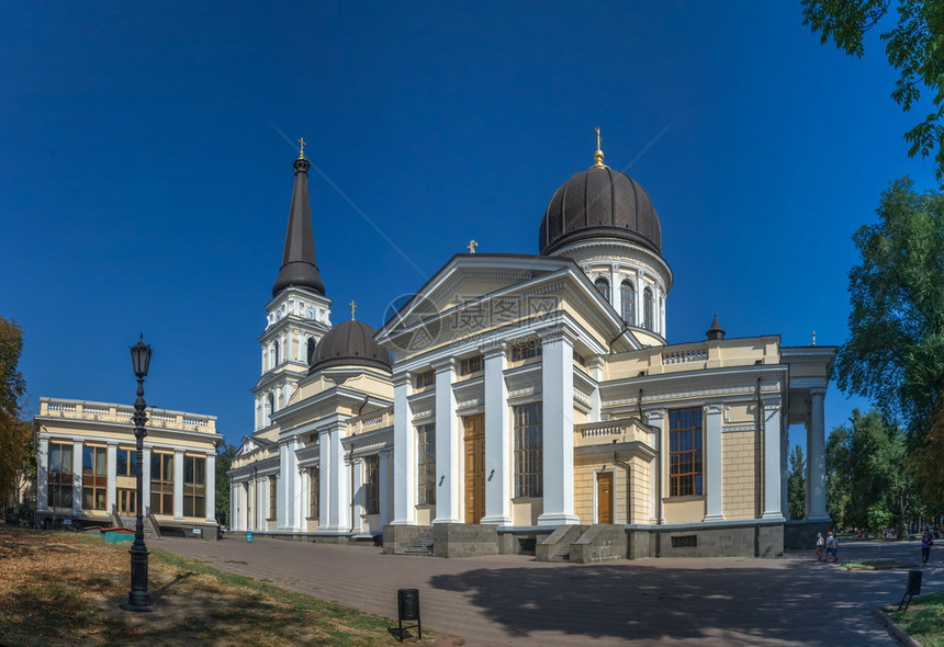 宗教叉乌克兰奥德萨08321乌克兰救星转换乌克兰敖德萨欧洲变形大教堂的奥德萨东正教大堂2018年月3日图片