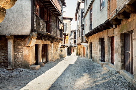 胡同历史的西班牙萨拉曼卡LaAlberca老街户外图片