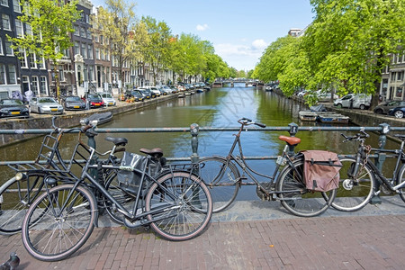 生活历史街道荷兰Keizeersgracht的阿姆斯特丹市风景图片