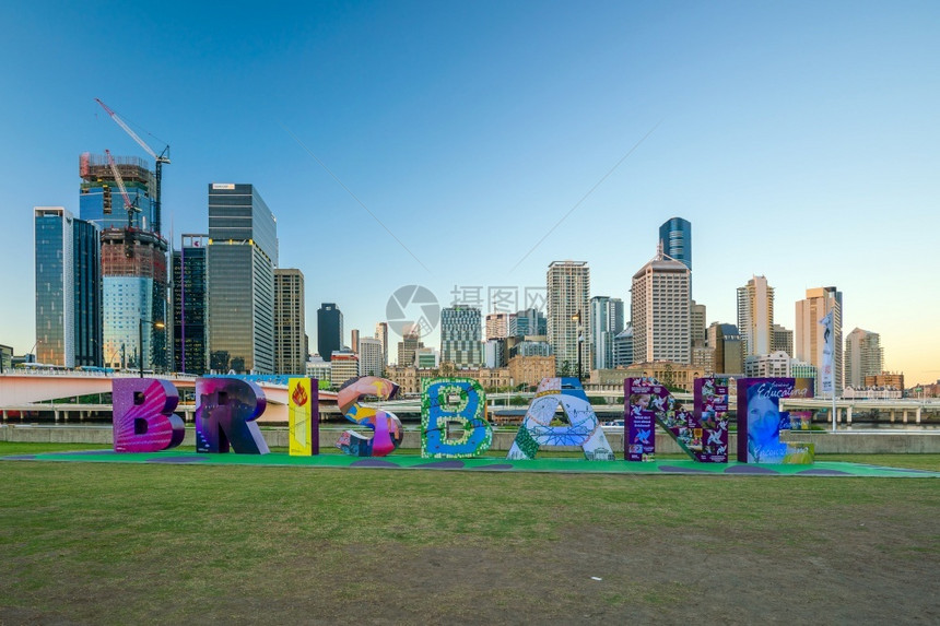 建筑学澳大利亚布里斯班2019年5月21日布里斯班在澳大利亚黄昏时分在南岸举行G20文化庆祝活动现代的昆士兰图片