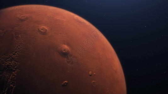 旅行太阳美丽的国航天局提供的这张图中火星轨道在空间的3D成像带有明亮弹坑和火星山脉部分由美国航天局提供设计图片