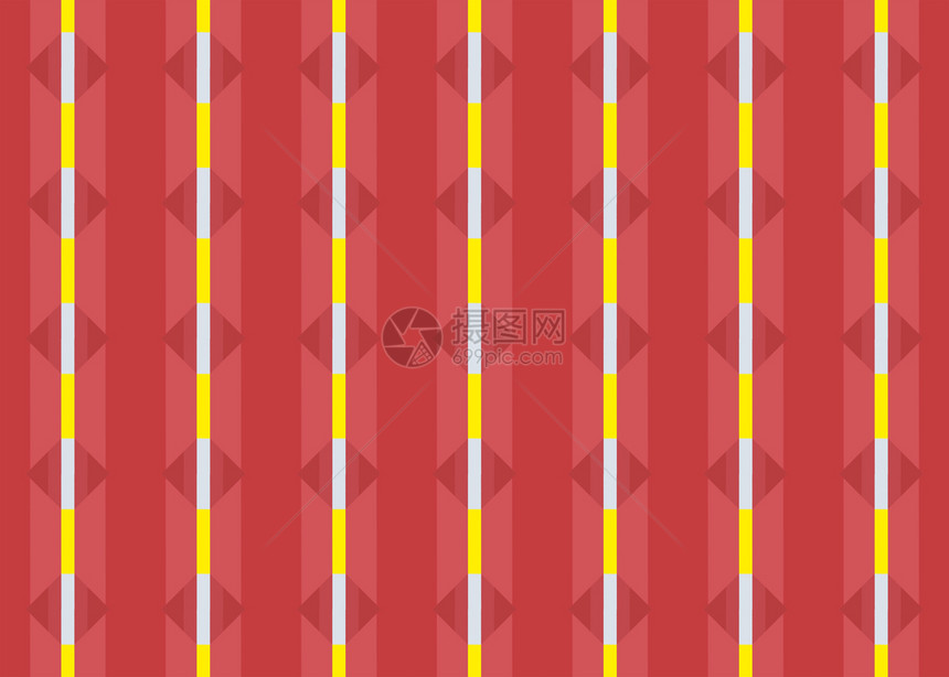 重复背景纹理红色黄和灰颜背景图案表情结构示红黄色和灰几何的纺织品图片