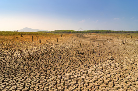 水库环境全球升温夏季的干旱地面是燥的蓄水池梅穆赫兰邦泰国全球变暖干旱非洲背景图片