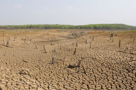 加利福尼亚全球升温夏季的干旱地面是燥的蓄水池梅穆赫兰邦泰国全球变暖干旱泥污染背景图片