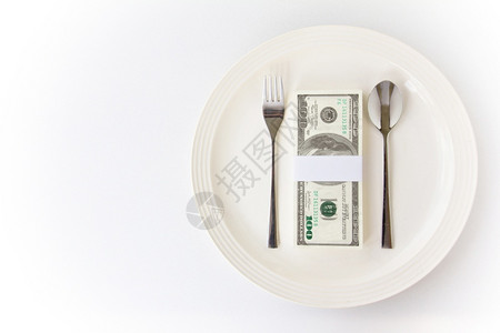 富有的投标贸易食品钱的概念形象图片