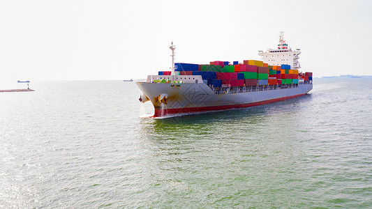 物流航运货集装箱商业服务运输进口出国际海洋惊吓亚太和白色背景货运盒子图片