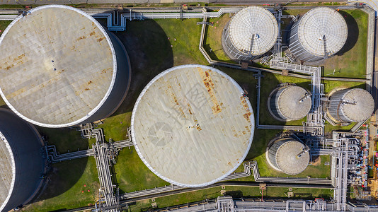 技术酒厂行业石油化工储罐气的空中观景情况图片