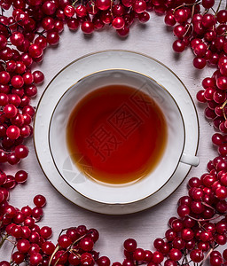 荚蒾茶木制的浪漫的高清图片