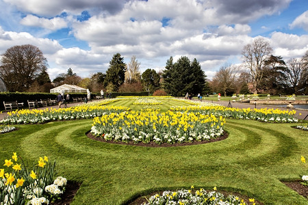 皇家植物园伦敦邱盒子葱茏春天图片
