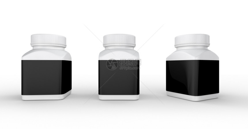 帽干净的白塑料瓶黑标签包装括用于医疗和产品xA的铺盖路径和白色塑料瓶含黑标签包装含用于医疗和保健产品xA包裹图片