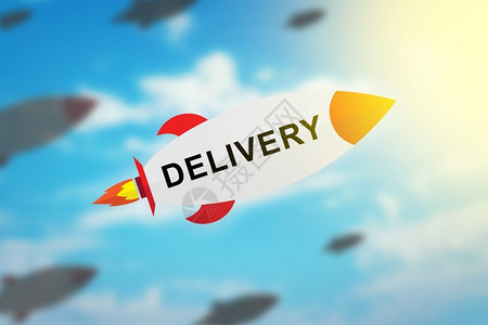 公司包裹邮政具有模糊背景和软光效应的投送平式设计火箭集组图片