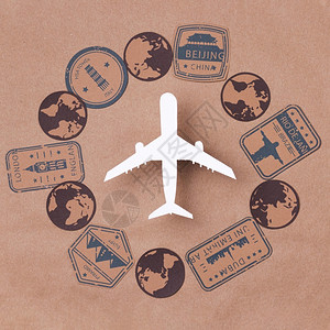 民航日航空公司船塔与飞机世界旅游日白色的设计图片