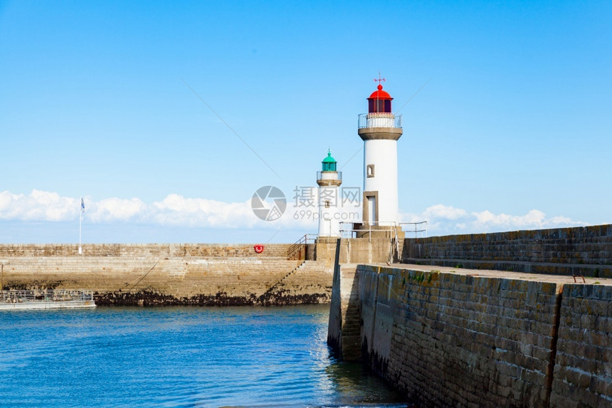 位于法国莫尔比昂Morbihan的BelleIleenMer岛的LePalais镇港口堡垒著名的布列塔尼图片