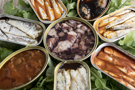 海鲜生活白饭高角罐头海产食品图片