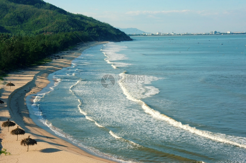 农村环境亚洲美丽的越海滩新鲜空气沙滩脚足蓝天空越南有许多海岸风景美优图片