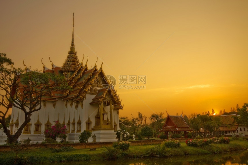 亚洲佛教宗古老城市泰国Ayutthaya图片