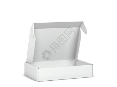 掖贮存薄饼包装盒模型3d插图白色背景上孤立的空白袋电子邮箱运输设计图片