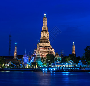 传统的阿伦东方曼谷著名泰国WatArun寺庙图片