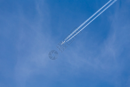 空气运输蓝天喷气式飞机长途行图片