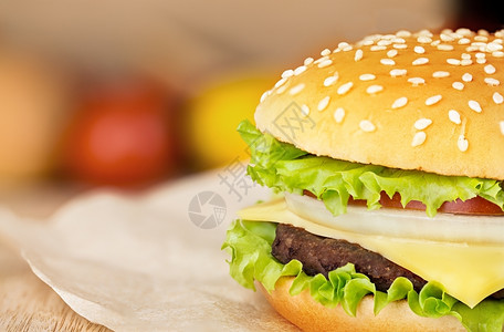 西餐美食汉堡背景图片