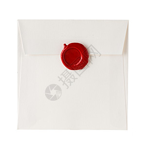 封有白色隔开的蜡印章邮件信袋或文邮票红色的图片