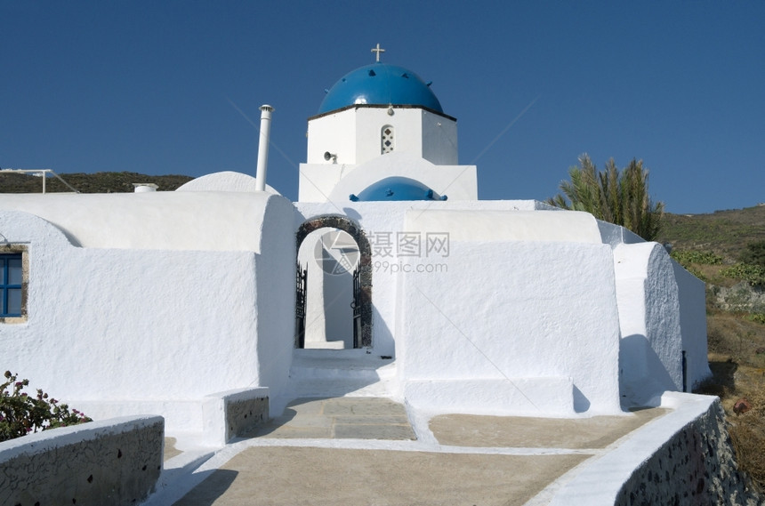 建造希腊圣托里尼岛奥亚教堂旅行夏天图片