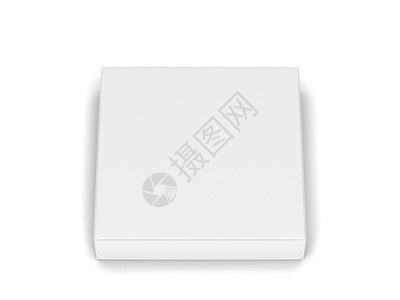 商业的白色背景上孤立的空白纸板盒模拟3d插图商品长方形图片