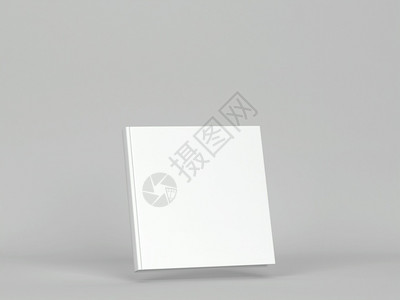 使成为字帖宣传册灰色背景的空白书封面模型3d插图图片
