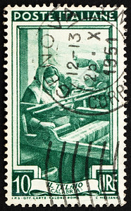 纸ITALYCIRCA1950意大利印刷的章显示集邮取消图片