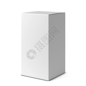 品牌推广空白的纸盒色背景上孤立的空白高框3d插图图片